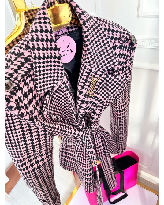 Marynarka z wiązaniem LA MILLA PEPITKA wierzchnia