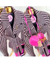 Marynarka z wiązaniem LA MILLA PEPITKA wierzchnia