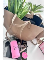 SKÓRZANA TOREBKA A4 ▪️Beżowa