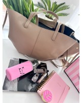 SKÓRZANA TOREBKA A4 ▪️Beżowa