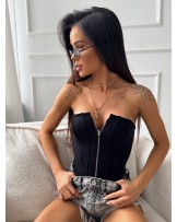 DZIANINOWY GORSET ▪️czarny