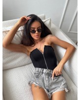 DZIANINOWY GORSET ▪️czarny