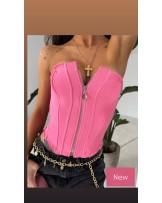 DZIANINOWY GORSET ▪️różowy