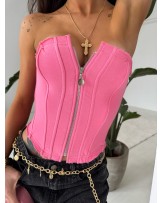 DZIANINOWY GORSET ▪️różowy
