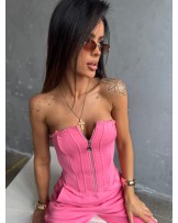 DZIANINOWY GORSET ▪️różowy