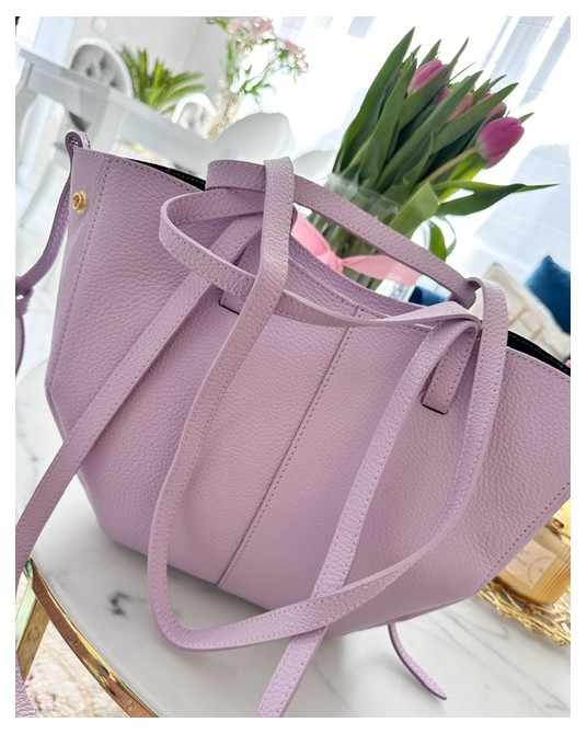 SKÓRZANA TOREBKA MID  ▪️LILA