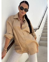 LNIANA KOSZULA LA MILLA ▪️beżowa