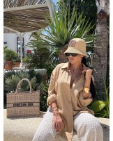 LNIANA KOSZULA LA MILLA ▪️beżowa