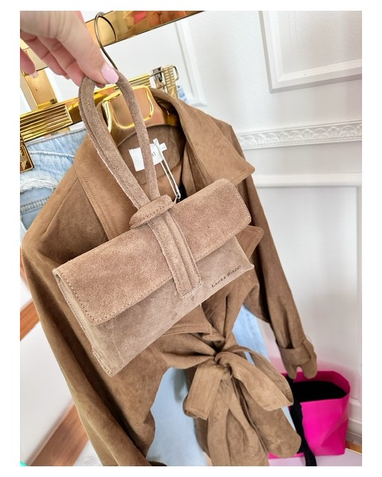 Torebka pętelka ▪️SKÓRA TAUPE