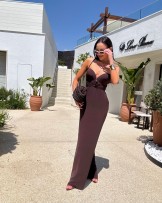 MAXI  SUKIENKA  CZEKOLADOWA