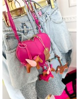 SKÓRZANA TOREBKA SERCE ▪️Alaila styl Różowa