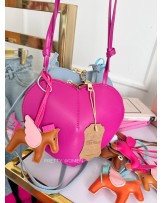 SKÓRZANA TOREBKA SERCE ▪️Alaila styl Różowa