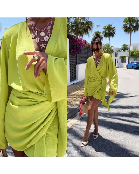 Kopertowa sukienka CYTRYNA ▪️WIZANA