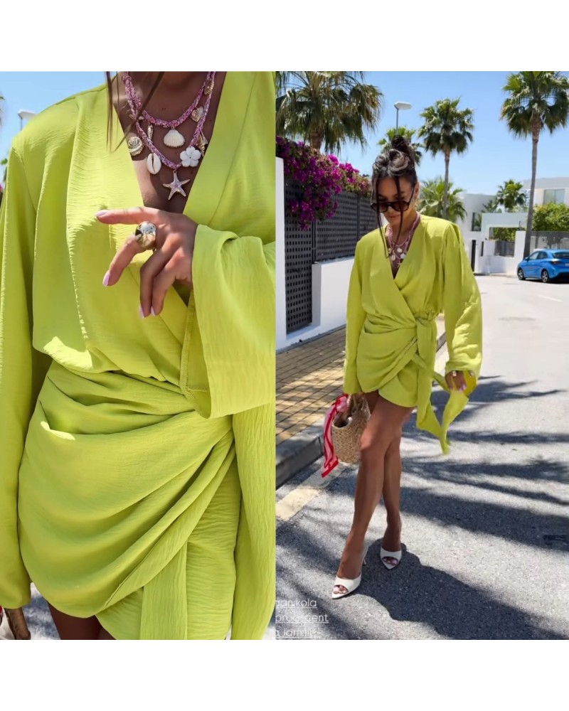 Kopertowa sukienka CYTRYNA ▪️WIZANA