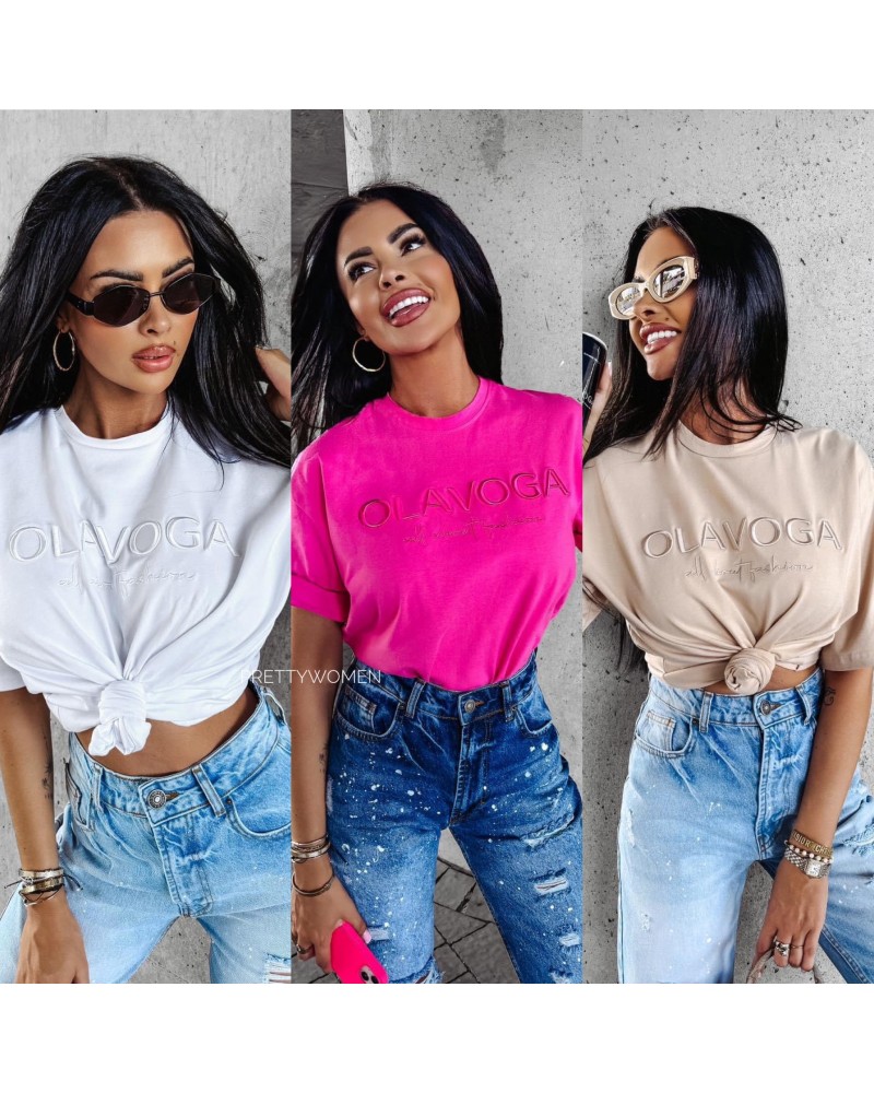 T▪️SHIRT z logo ▪️biały