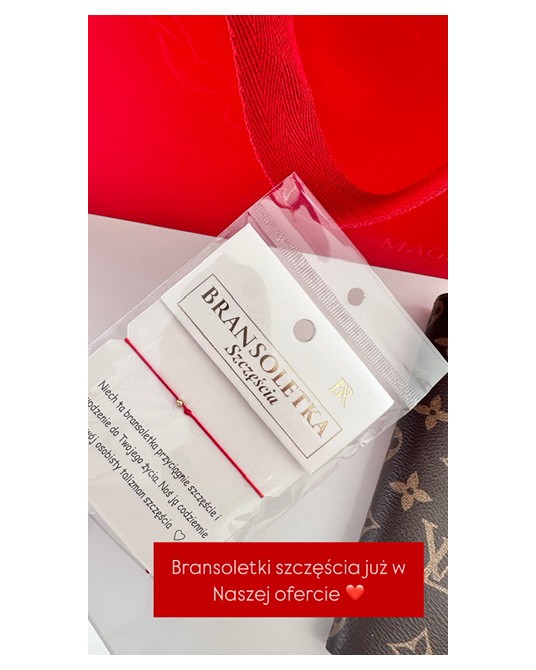 BRANSOLETKA SZCZĘŚCIA ▪️czerwona