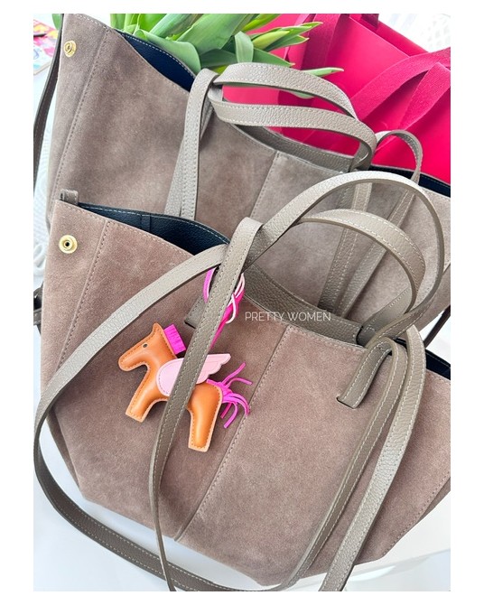 SKÓRZANA TOREBKA MID  ▪️POLENEE mokka