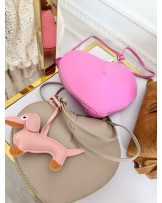 SKÓRZANA TOREBKA SERCE ▪️Alaila styl Różowa