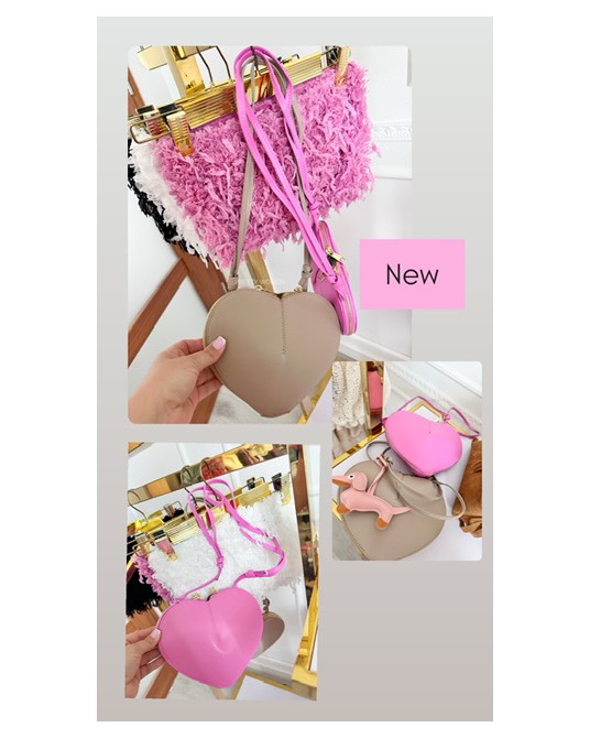 SKÓRZANA TOREBKA SERCE ▪️Alaila styl beżowa