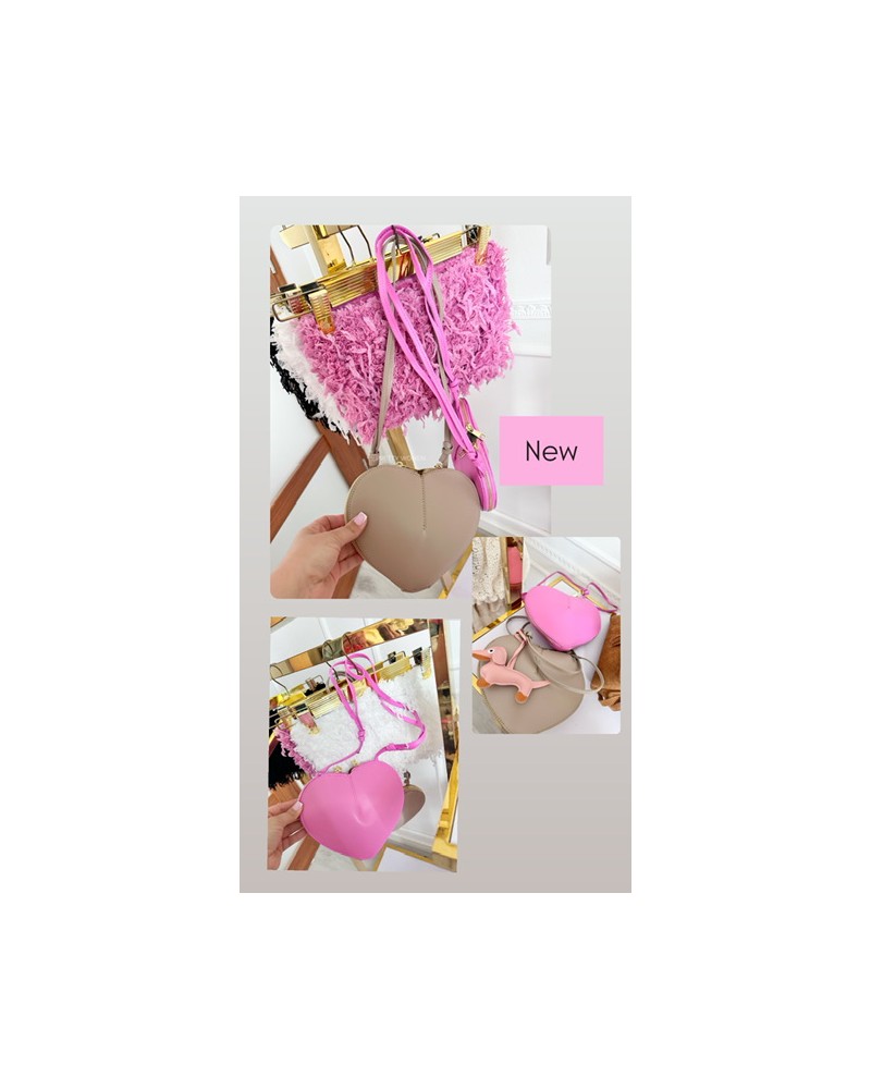 SKÓRZANA TOREBKA SERCE ▪️Alaila styl beżowa