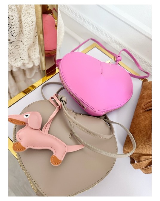 SKÓRZANA TOREBKA SERCE ▪️Alaila styl beżowa