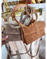 Torebka pętelka ▪️SKÓRA Camel