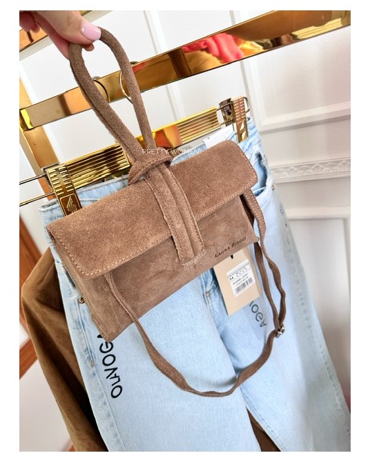 Torebka pętelka ▪️SKÓRA TAUPE