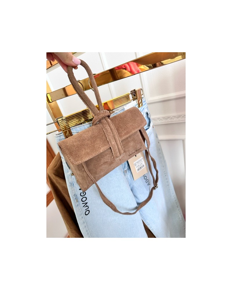 Torebka pętelka ▪️SKÓRA TAUPE