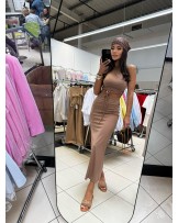 KOMPLET TOP I SPÓDNICA ▪️beżowy