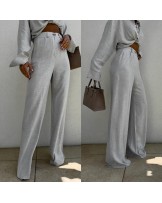 SPODNIE NATURAL LEN ▪️szaro-beż