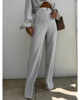 SPODNIE NATURAL LEN ▪️szaro-beż