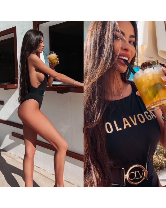 Kostium PALOS ▪️z paskiem CZARNY 