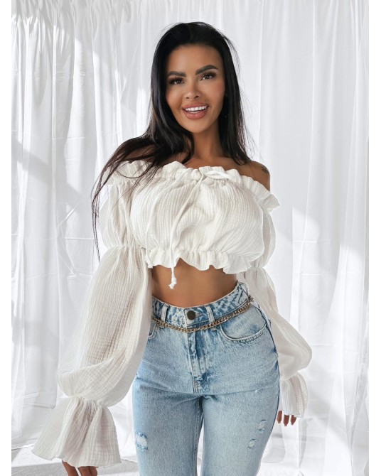 HiSZPANKA SUMMER ▪️muślin Biała