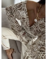 BLUZKA KIMONO AŻUROWE ▪️premium BEŻ