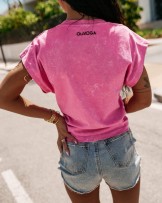 T▪️SHIRT dekatyzowany RÓŻOWA