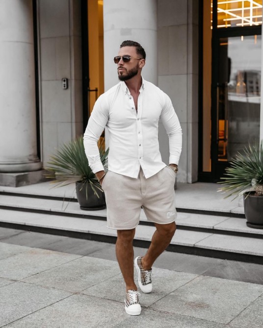 MĘSKIE SPODENKI OLV ▪️bezowe