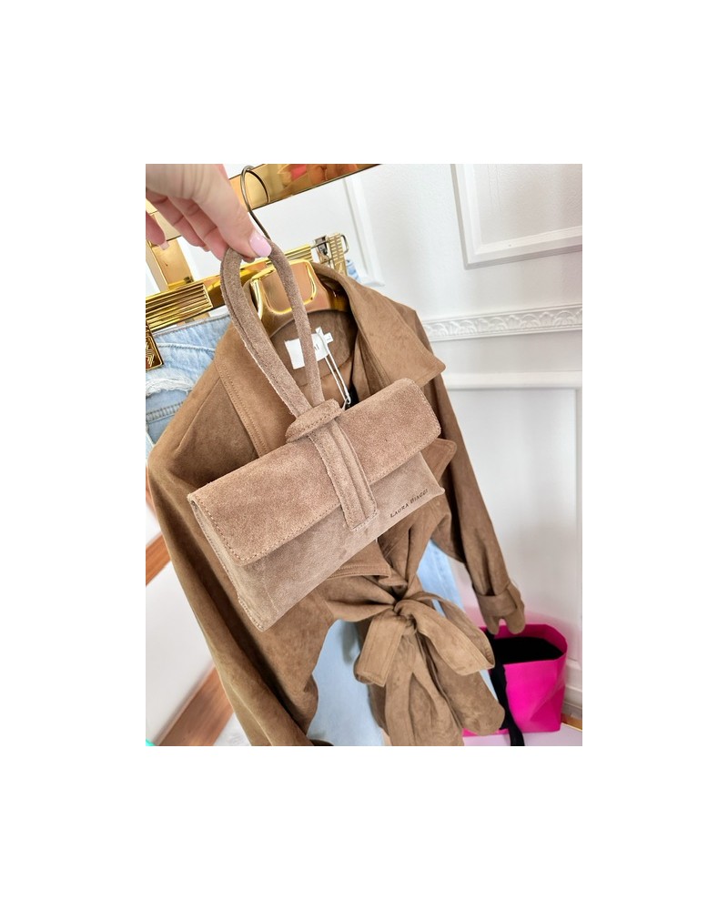 Torebka pętelka ▪️SKÓRA TAUPE