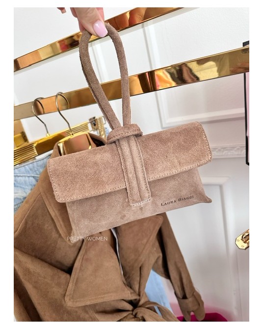 Torebka pętelka ▪️SKÓRA TAUPE