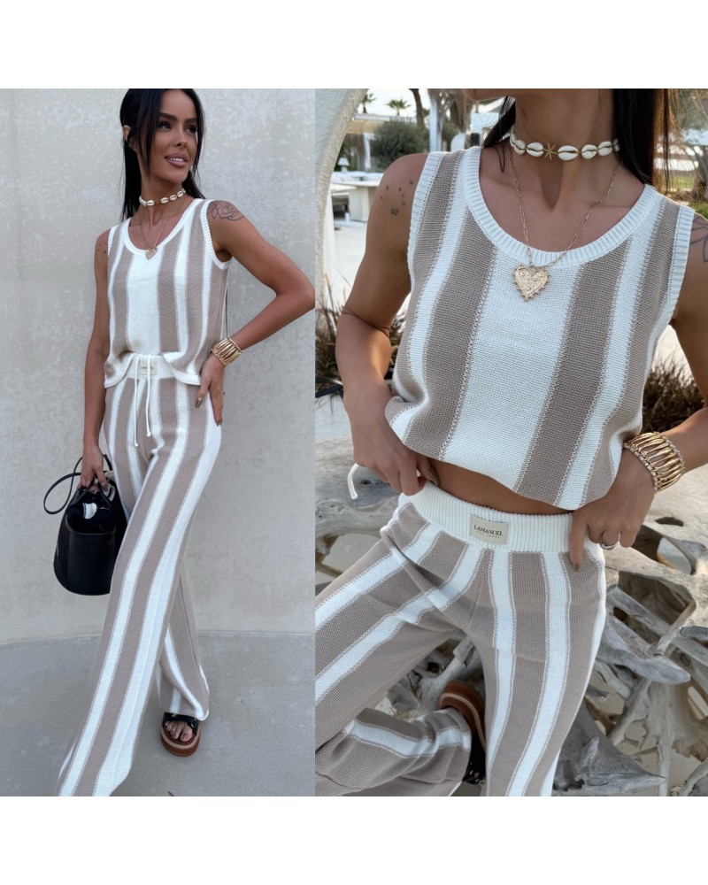 Komplet DZIANINOWY ▪️ecru beż