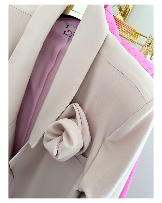 MARYNARKA ELLIE  Z RÓŻA ▪️Beżowo różowa 