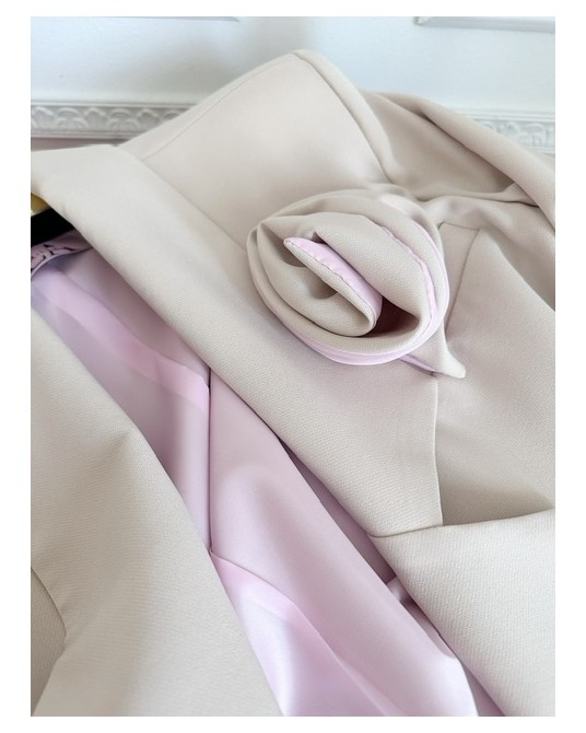 MARYNARKA ELLIE  Z RÓŻA ▪️Beżowo różowa 