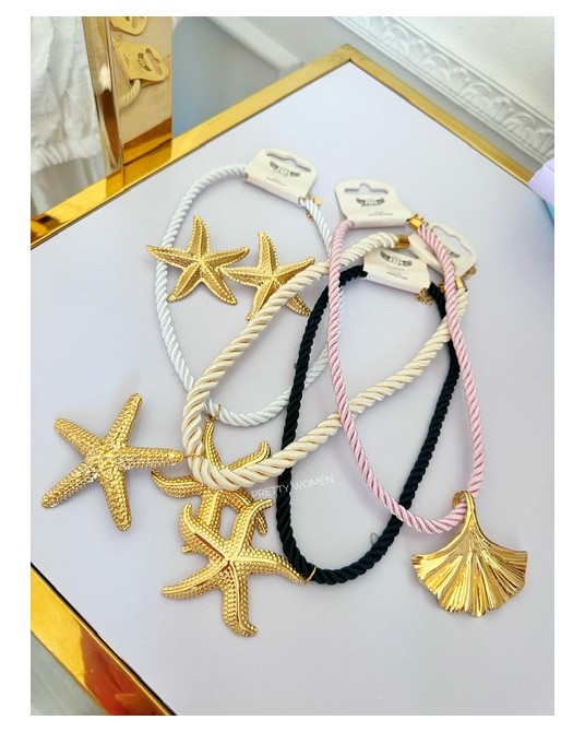 NASZYJNIK summer muszla  ▪️różowa