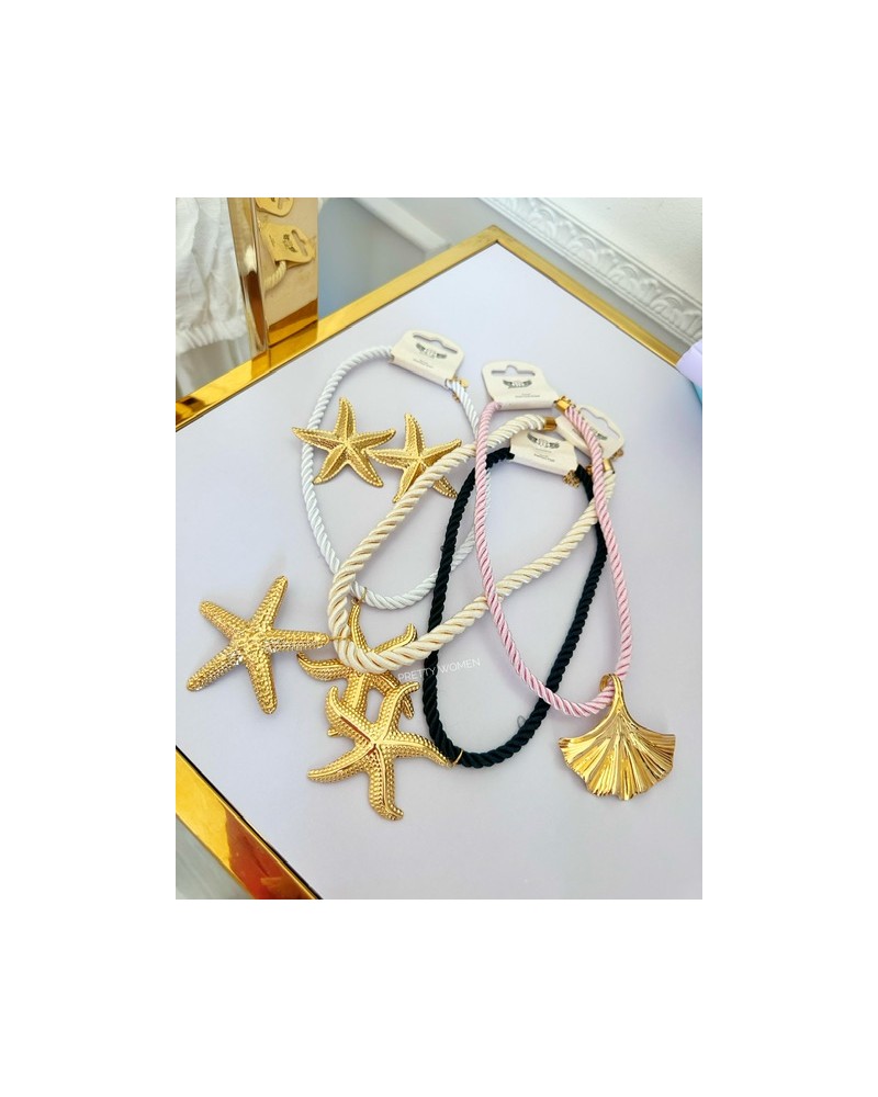 NASZYJNIK summer muszla  ▪️różowa