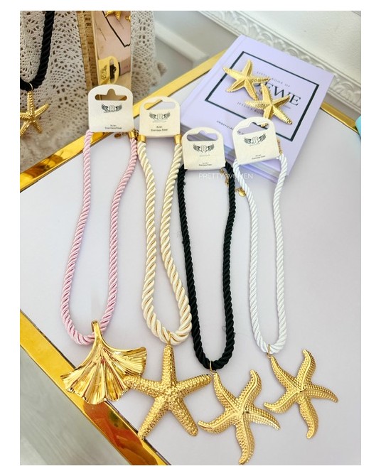 NASZYJNIK summer muszla  ▪️różowa