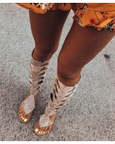 SKÓRZANE GLADIATORKI SKÓRA ▪️Cappucino