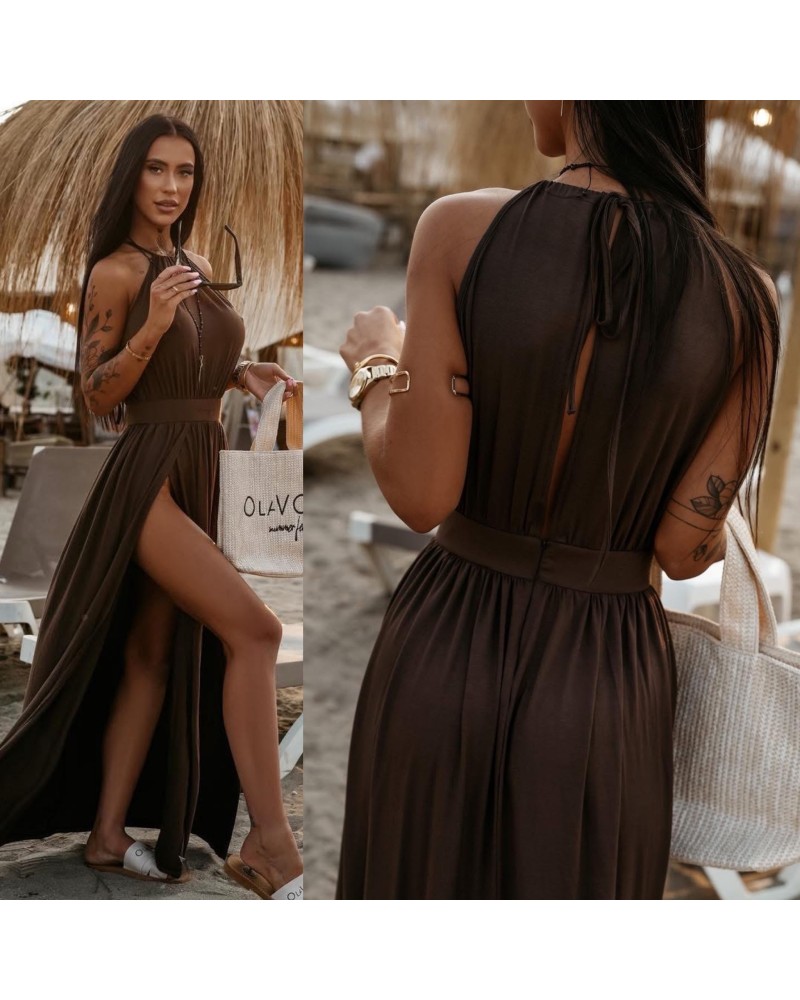 Sukienka MAXI ▪️brązowa