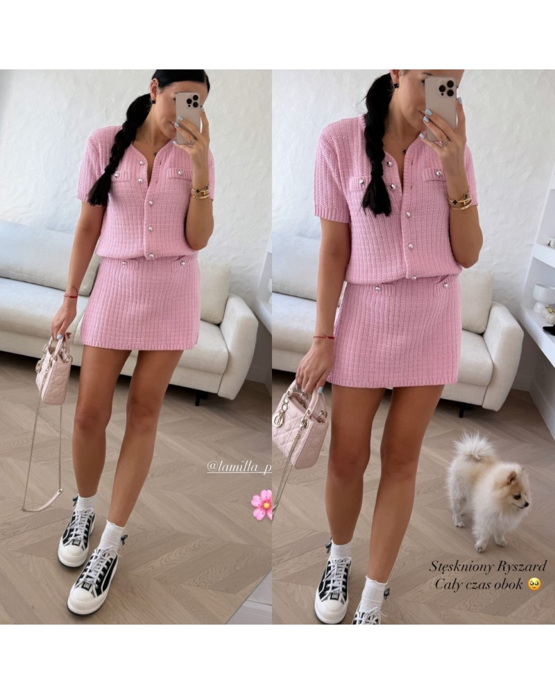 Dzianinowy komplet RÓŻOWY  ▪️premium