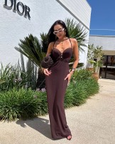 MAXI  SUKIENKA  CZEKOLADOWA