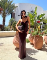 MAXI  SUKIENKA  CZEKOLADOWA