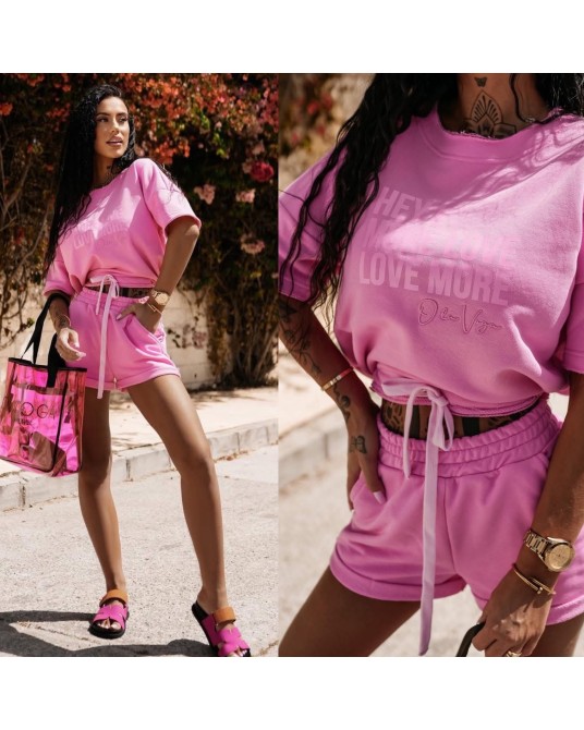 KOMPLET CASUAL URAN ▪️różowy